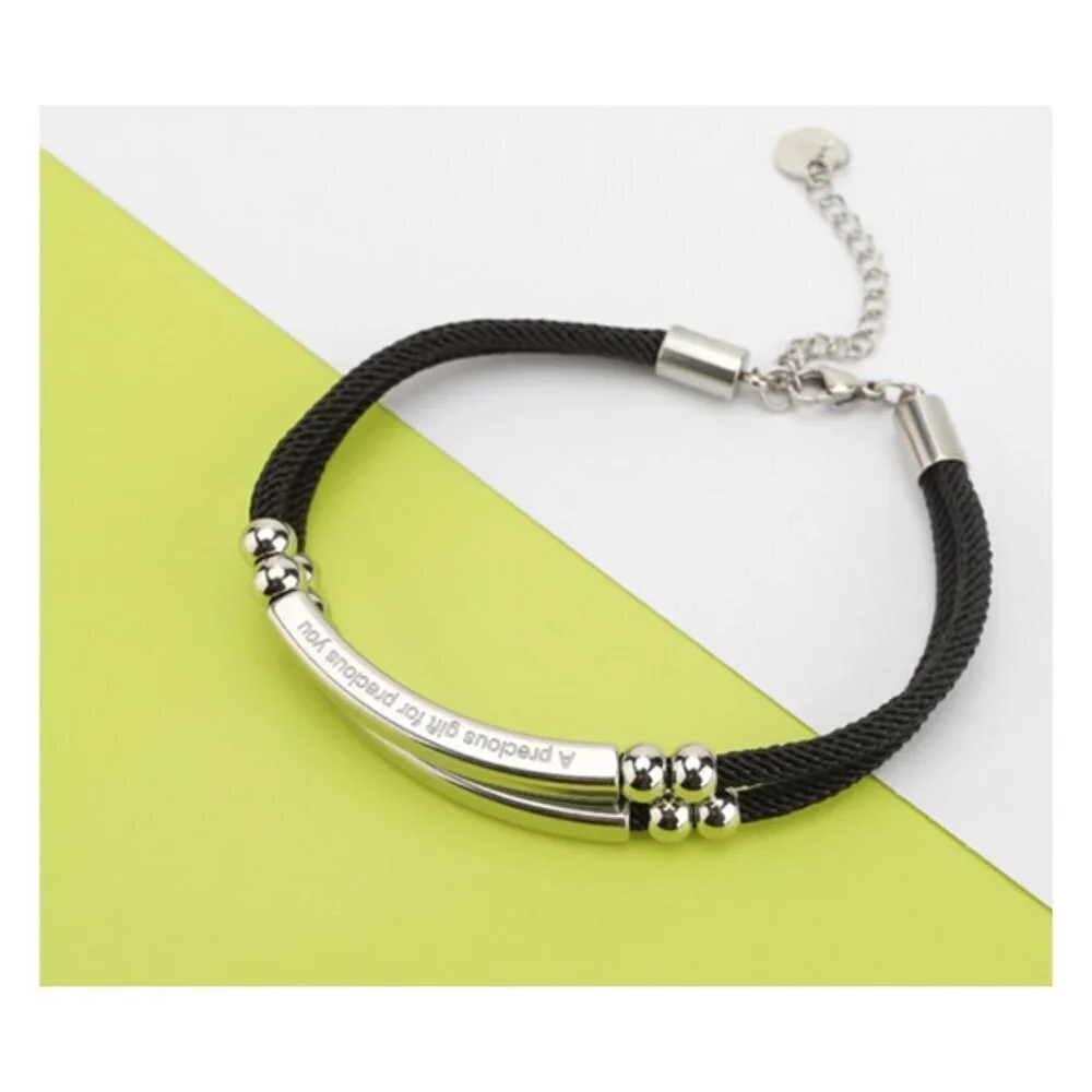 HIDIZS Bracelet Stainless Steel Handcrafted Layaredizs B Look Unisex 8-10